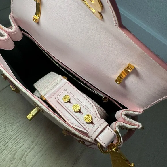 Balmain Pink Satchel with Gold Hardware - Picture 3 of 4